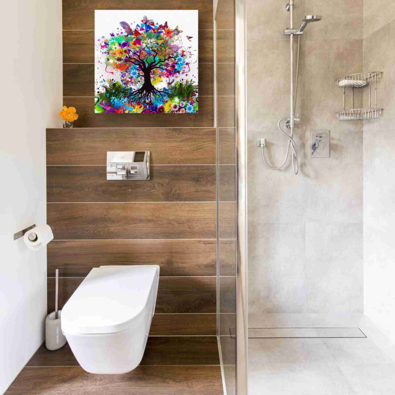 «Kaleidoscope Tree White», art mural sur toile, H 18 po x l 18 po x P 0,75 po