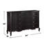Commode 8 tiroirs en bois noir antique