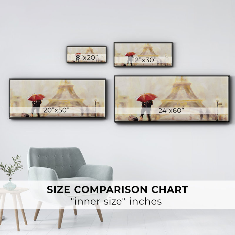 Paris Moment- Framed Canvas, 8" H x 20" W