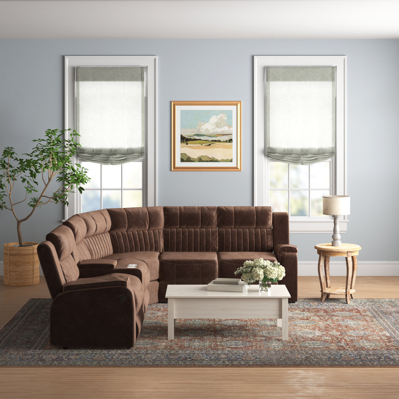 Lark Manor 41.7 Wide Velvet Symmetrical Reclining Corner Sectional &  Reviews | Wayfair