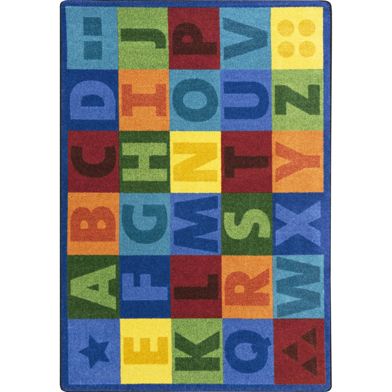 Joy Carpets Colourful Learning Educational Area Rug, Rectangle 7'8" X 10'9"