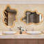 Miroir mural 33,46 x 22,24 de forme irrégulière avec cadre en bois naturel, parfait pour une décoration intérieure unique et élégante