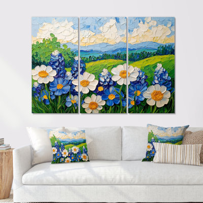 Ensemble de salon Texas Bluebonnet Field II - Texas Wall Art
