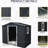 8ft X 4ft Metal Outdoor Storage Shelter With Window - Black And White, & Robust Construction, Tilted Roof To Keep Away , Lockable Door, Air Vents, Includes Foundation, Anchors, Hooks, Shelf, Lock,-117455829