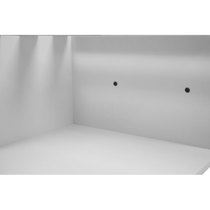 Lit plateforme avec rangement bas Pharr, Simple, Blanc