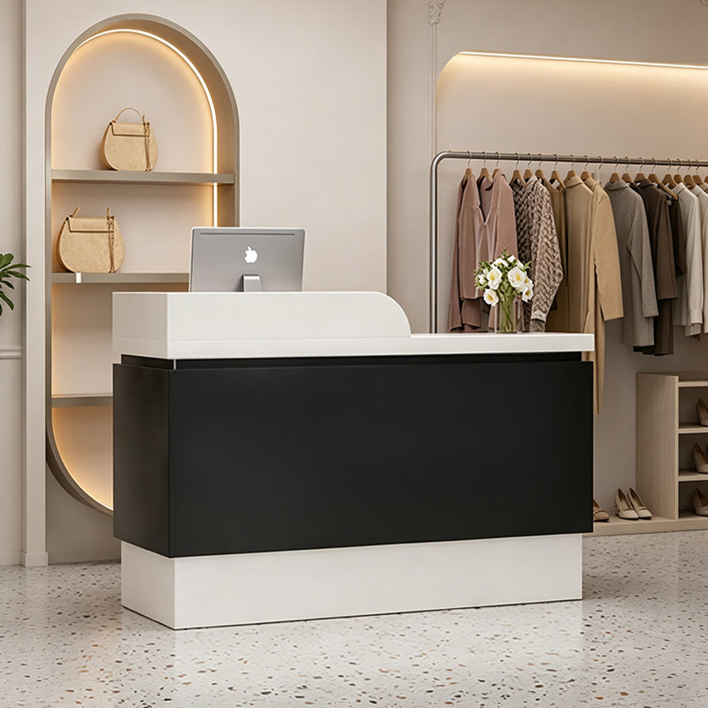 Bureau de réception contemporain en bois manufacturé Contemporary, 39.37" H x 47.24" W x 19.69" D