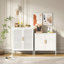 Armoire de rangement en métal avec 2 portes et 2 tablettes réglables, classeur en acier