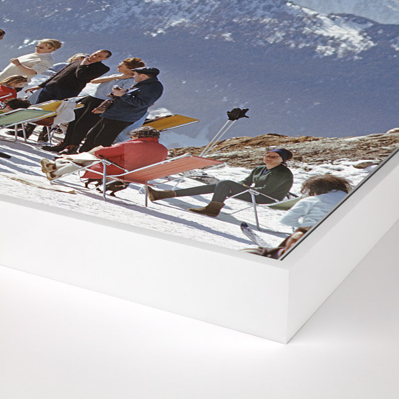 Lounging In Verbier Print by Getty Gallery, 24" H x 36" W x 2" D, White