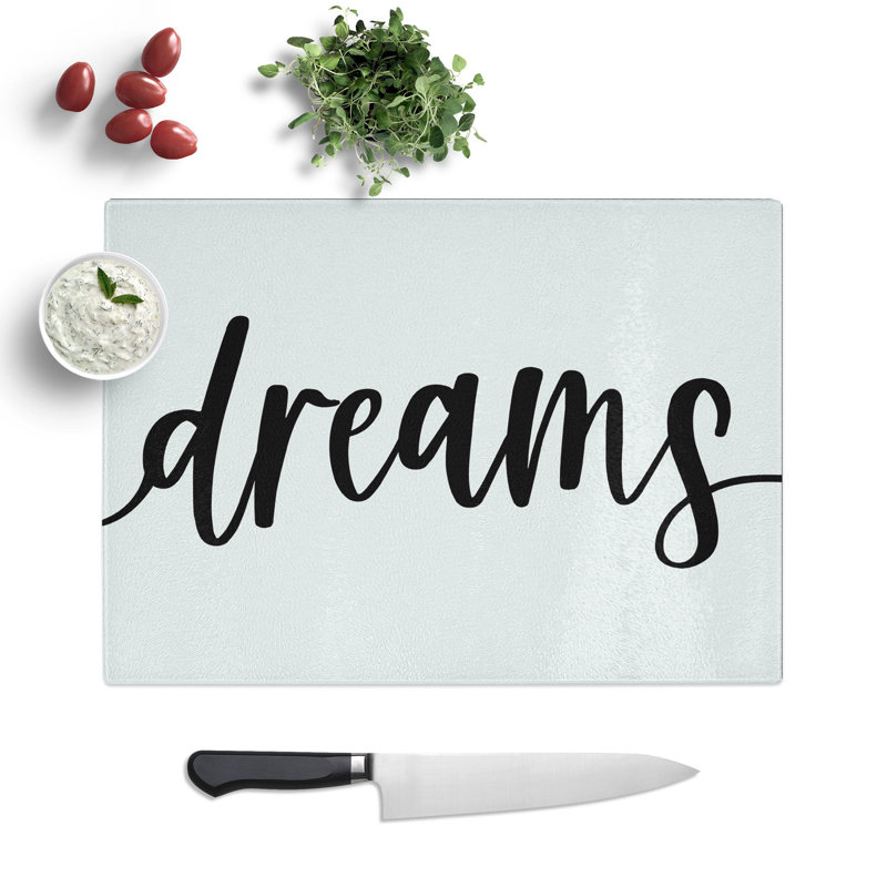 Sweet Dream No.3 Typography Chopping Board, 20cm W x 28.5cm L