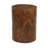Huzayfah Teak Wood Handmade Side End Brown Accent Table with Mosaic Wood Chip Design