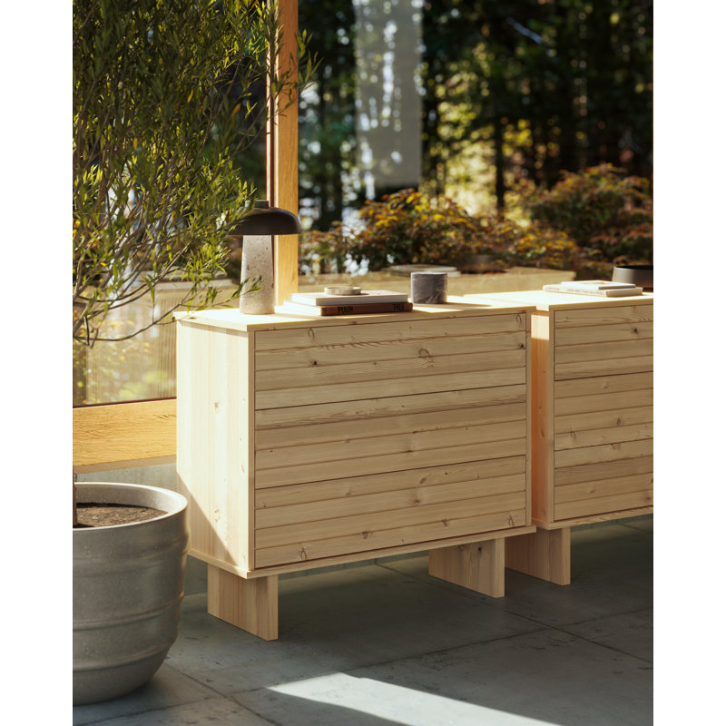 Kommo dresser with 3 drawers. Scandinavian design, made in Europe, FSC certified wood.