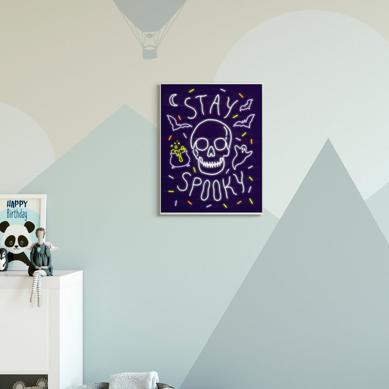 Stay Spooky Quote, H 19 po x l 13 po x P 0,5 po, Plaque murale