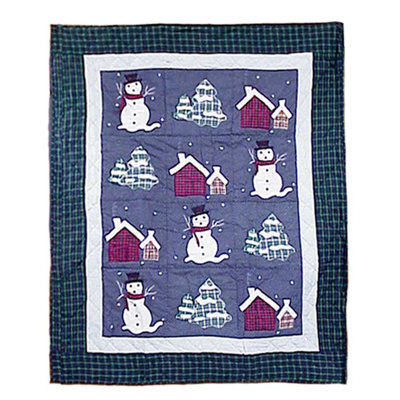 Jeté en coton Snowman