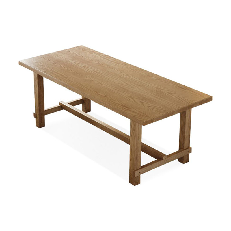 Bureau moderne et simple en bois massif, H 29,53 po x l 86,61 po x P 35,43 po