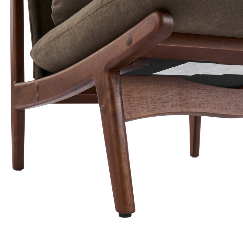 Chaise d'appoint Vista avec cadre en bois naturel Vista, ensemble de 2, Brown Polyester, Natural