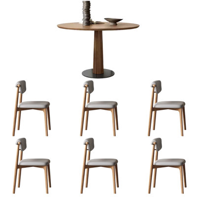 Table et chaise de salle à manger simple et rétro