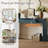Natural Wood  Console Table with Fluted Design-118316682