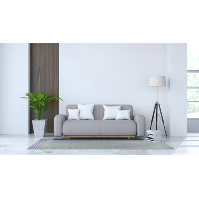 Tapis gris anthracite / beige en laine fait à la main Gunaratnam