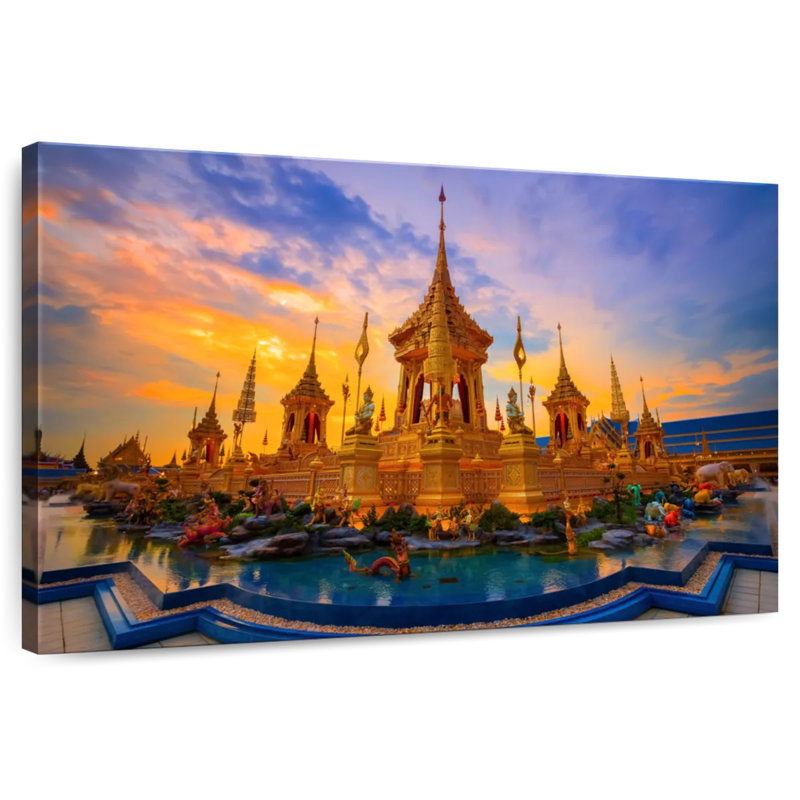 Lilie Golden Royal Crematorium Thailand, 34" H x 51" W