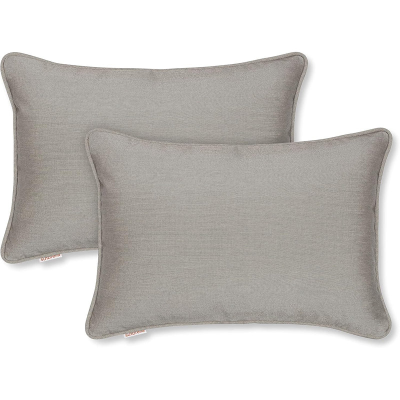 Housse de coussin Sunbrella, Colombe, Polyester, Rectangle H 13 po x l 20 po