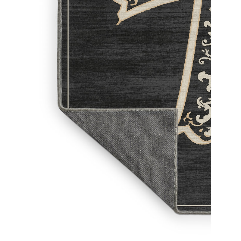 Tapis moelleux doux et moelleux en damas à motif de croix templier classique gris - Reliure grise, 4 x 6
