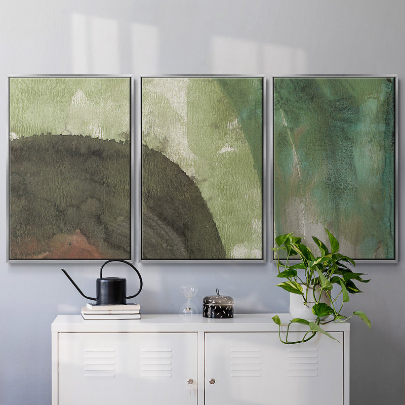 Serene Green I 3 pièces, H 24 po x l 48 po x P 2 po, Argent