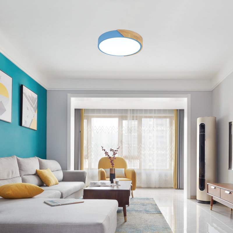 Eulane 1-Light 30cm LED Flush Mount Ceiling Light, Blue
