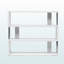 Bibliothèque moderne à trois tablettes en simili grain de bois de couleur blanche H 37,87 po x l 42,87 po x P 11,31 po Deeter-310387044-310387046