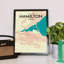Hamilton City Map - No Frame Print-1089864750