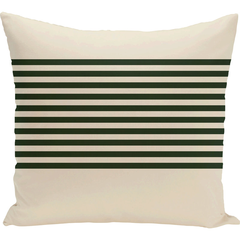  Housse de coussin carré et insert, H 20 po x l 20 po x P 2 po, Ivoire / vert foncé