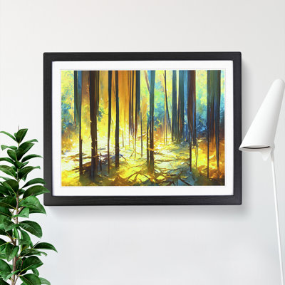 Golden Abstract Forest Vol.2 - Single Picture Frame Print