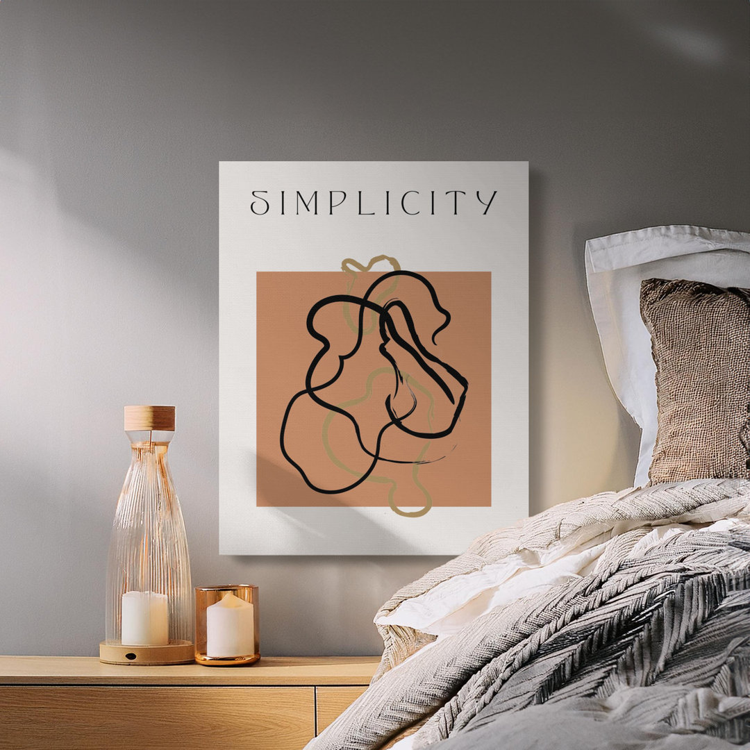 Simplicity Abstract Canvas Wall Art, Gallery Wrapped Print, Minimalist Modern Decor, Ready to Hang, Archival Quality