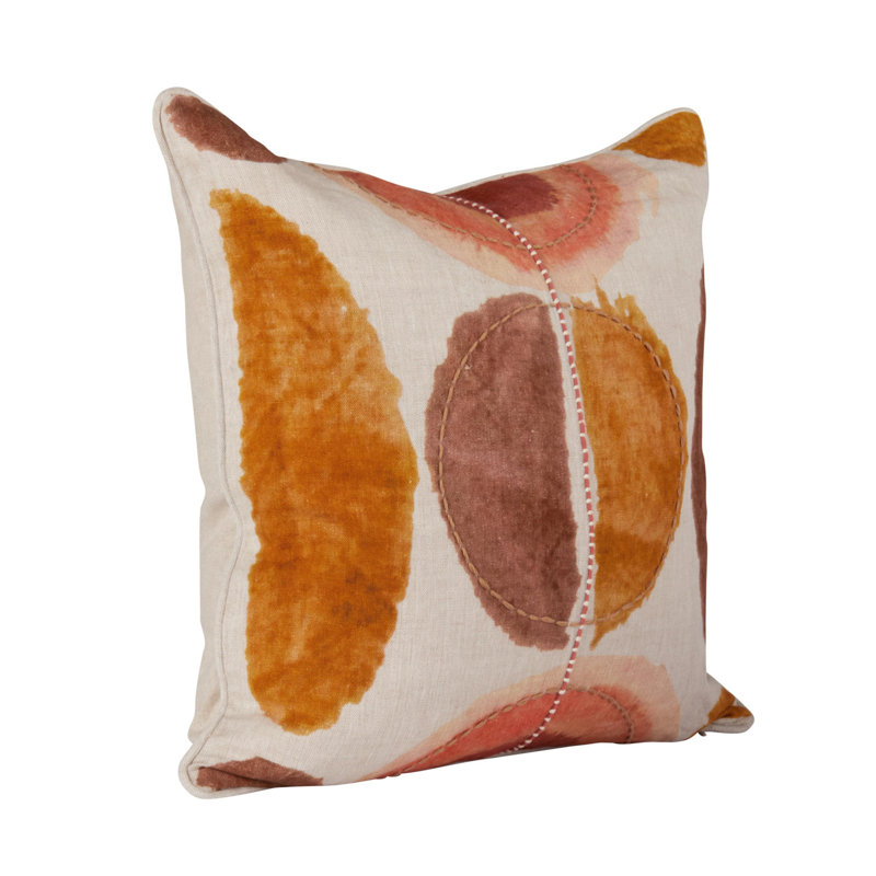 Solar 22"  Throw Pillow, Multicolor Clay