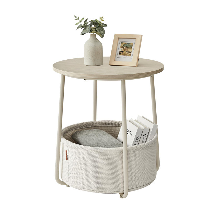 Blen End Table, Cream White, Cream White