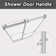 60'' W x 76'' H Double Sliding Frameless Shower Door with 5/16"(8mm) Clear Tempered Glass