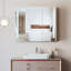 Armoire à pharmacie à miroir 30 po x 26 po à DEL noire, désembueur, antibuée, lumières à intensité variable, mémoire de salle de bain