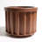 Round Strata Planter MD - Dark Brown