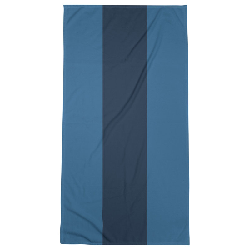 Cotton Blend Lightweight Bath Towel, Blue/Midnight Blue