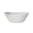 64" x 33"Freestanding Soaking Solid Surface Bathtub With Unique Wavy Design Stone Freestanding Tub