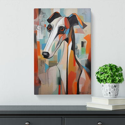 Whippet Abstract - Art Prints - Wrapped Canvas