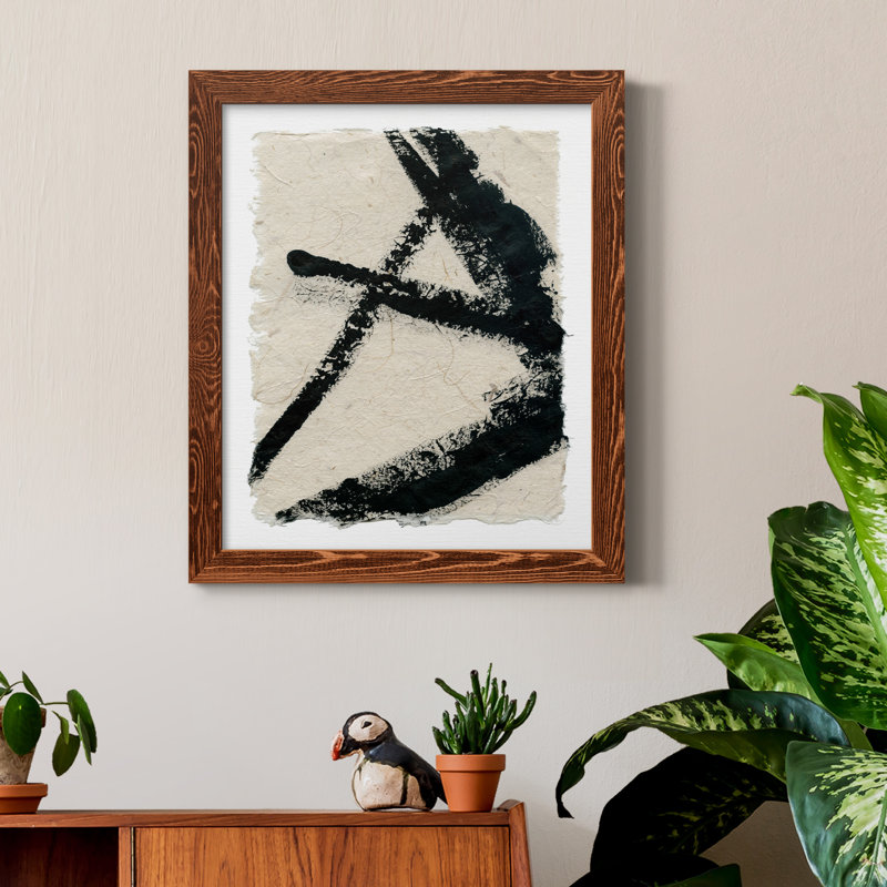 «Lines Crossed I», peinture sur toile encadrée, H 20 po x l 17 po x P 1,5 po, Cadre en érable