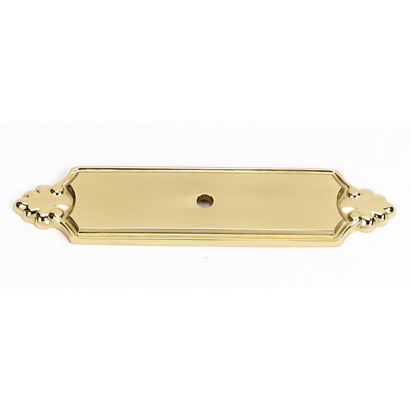 Bella Metal Knob Backplate, Polished Brass