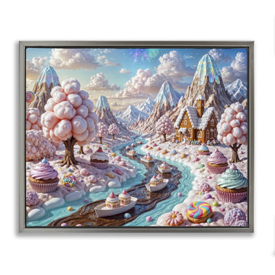 Dreamlike Candy Land Whimsy Floating Frame, design by Tabz Jones