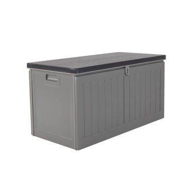 Dakota Fields Danberry 96cm W 190L Water Resistant Plastic Lockable Deck Box in Beige/Grey