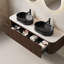 Meuble-lavabo de salle de bain mural avec tiroirs, pré-assemblé-55853651-55853650