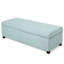 Banc en tissu bleu avec options de rangement utiles - Convient au salon, au bureau et à la chambre à coucher