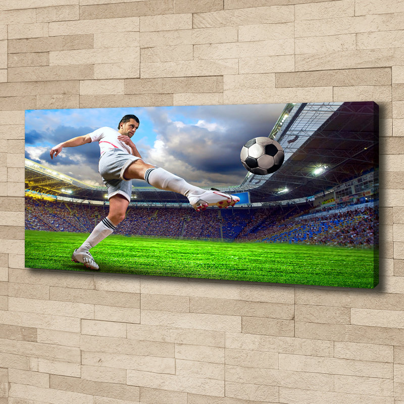 Football Player In The Stadium - Wrapped Canvas Print
