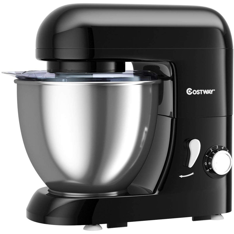 COSTWAY 6 Speed 4L Stand Mixer, Black