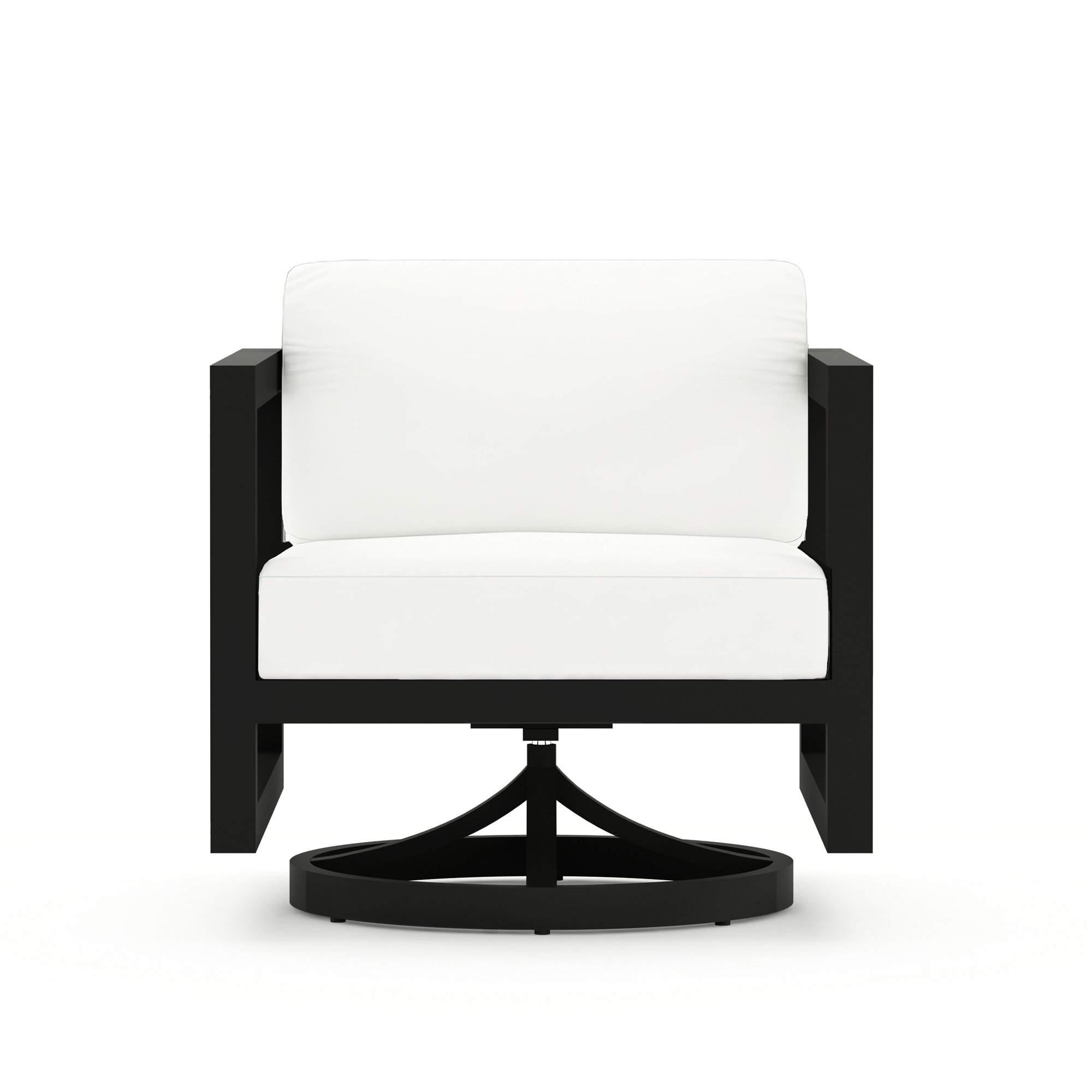 Yarieli Outdoor Chair with Sunbrella® Cushions, Black, Canvas Natural Sunbrella® Canvas