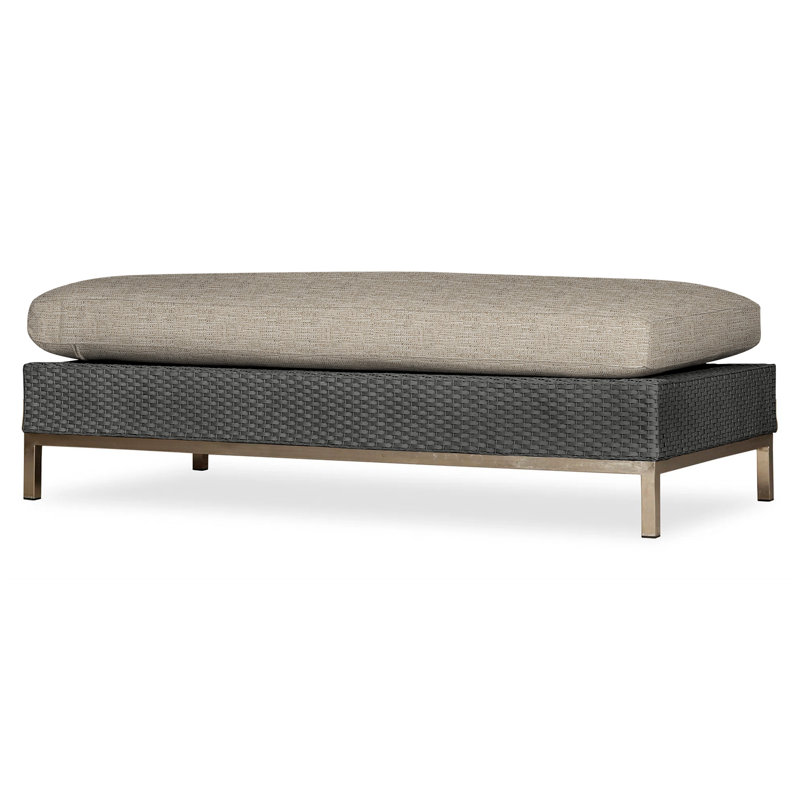 Elements Outdoor Ottoman, Demo Skyway, Hickory